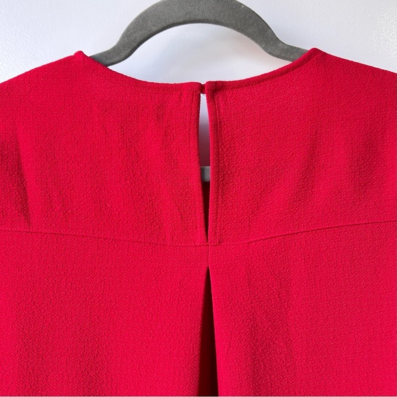 MADEWELL Textured Red A-Line Short Sleeve Blouse - Picture 6 of 8